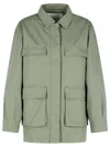 Closed Cotton Jacket In Green