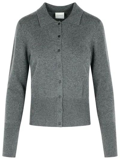 Closed Grey Cashmere Cardigan In Gray