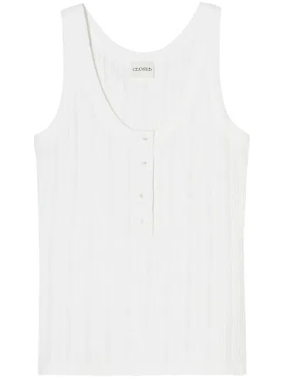 Closed Half Placket Tank Clothing In Beige