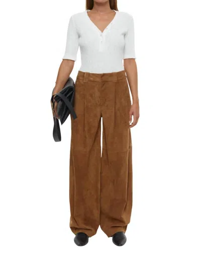 Closed Half Placket V-neck Shirt In Ivory In Multi