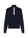 Closed Halfzip Longsleeve Sweater In Blue