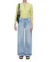 Closed Henley Long Sleeve Tee In Primary Yellow In Multi
