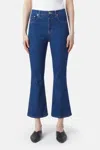 Closed Hi Sun Cropped Denim Jeans In Dark Blue In Blue