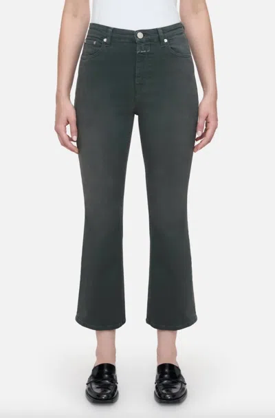 Closed Hi-sun Cropped Flare Jean In Pini Green