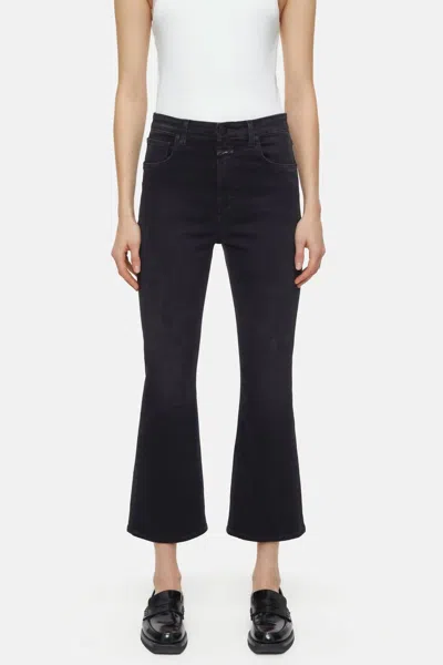 Closed Hi-sun Denim Jeans In Dark Grey In Black