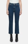 Closed Hi-sun High Waist Ankle Flare Jeans In Dark Blue