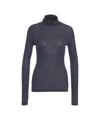 Closed High-neck Slim Fit Pullover In Fine Knit Fabric In Gray