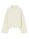 Closed High-neck Textured Sweatshirt In Neutral