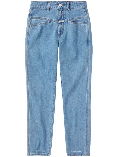 Closed High-rise Straight-leg Jeans In Blue