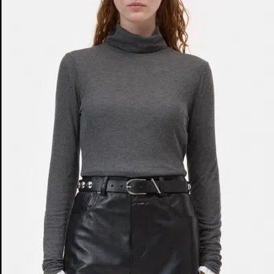 Closed Highneck Turtleneck Longsleeve Tee In Grey In Gray