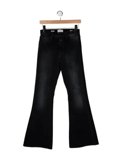 Pre-owned Closed High-rise Flared Jeans In Black