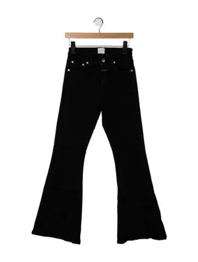 Pre-owned Closed High-rise Flared Jeans In Black