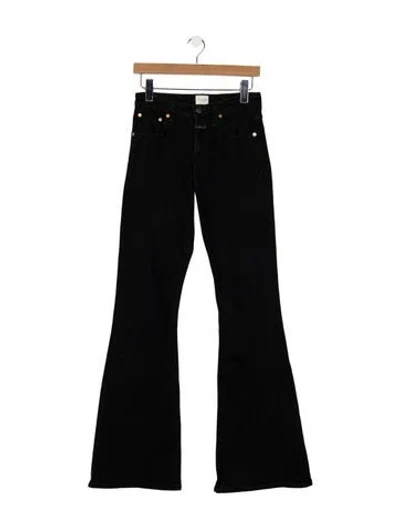 Pre-owned Closed High-rise Flared Jeans In Black