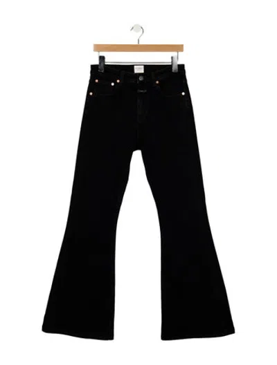 Pre-owned Closed High-rise Flared Jeans In Black