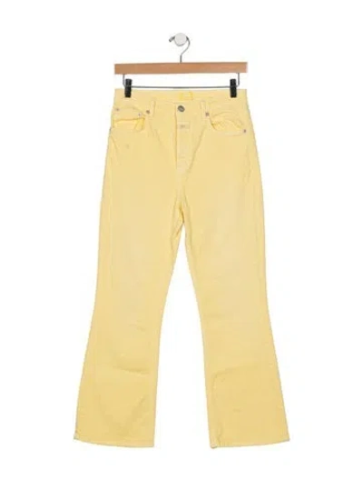 Pre-owned Closed High-rise Flared Jeans In Yellow