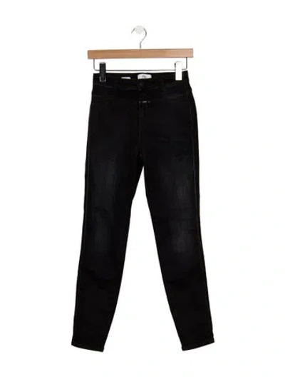 Pre-owned Closed High-rise Skinny Leg Jeans In Black