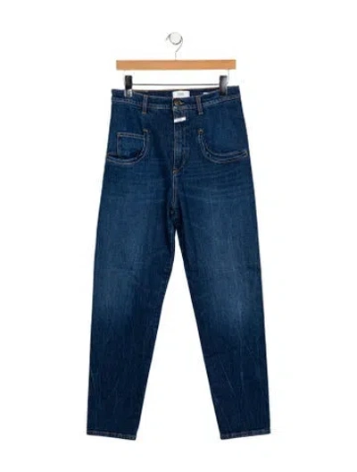Pre-owned Closed High-rise Skinny Leg Jeans In Blue