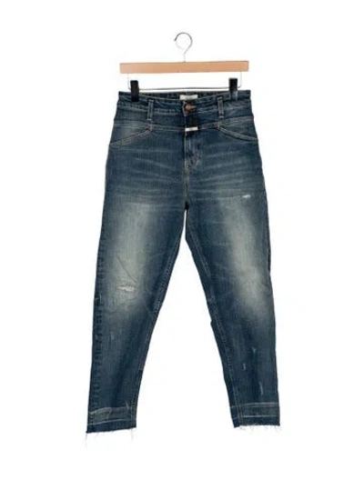 Pre-owned Closed High-rise Skinny Leg Jeans In Blue