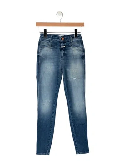 Pre-owned Closed High-rise Skinny Leg Jeans In Blue