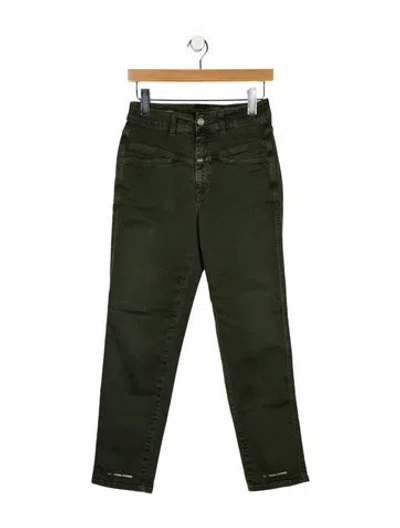 Pre-owned Closed High-rise Skinny Leg Jeans In Green