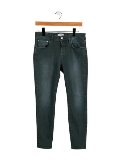 Pre-owned Closed High-rise Skinny Leg Jeans In Green