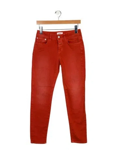 Pre-owned Closed High-rise Skinny Leg Jeans In Orange