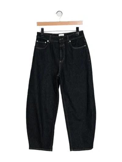 Pre-owned Closed High-rise Straight Leg Jeans In Black