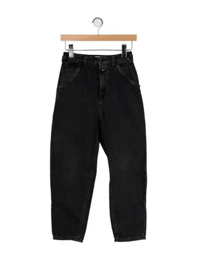 Pre-owned Closed High-rise Straight Leg Jeans In Black