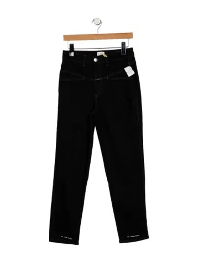 Pre-owned Closed High-rise Straight Leg Jeans In Black