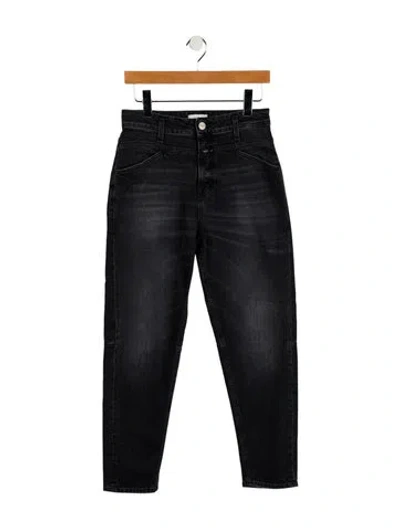 Pre-owned Closed High-rise Straight Leg Jeans In Black