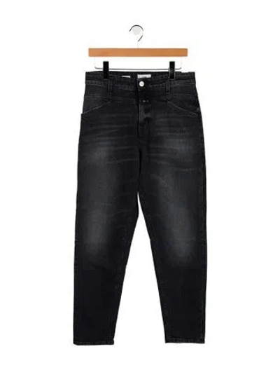 Pre-owned Closed High-rise Straight Leg Jeans In Black