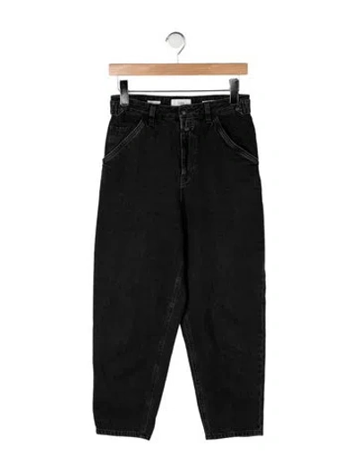 Pre-owned Closed High-rise Straight Leg Jeans In Black