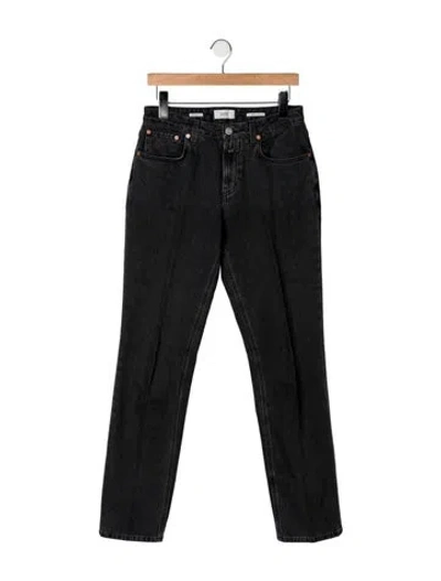 Pre-owned Closed High-rise Straight Leg Jeans In Black