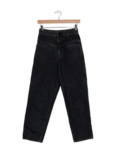 Pre-owned Closed High-rise Straight Leg Jeans In Black