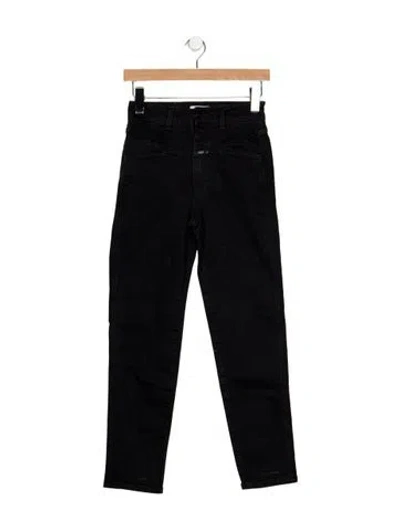 Pre-owned Closed High-rise Straight Leg Jeans In Black