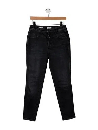 Pre-owned Closed High-rise Straight Leg Jeans In Black