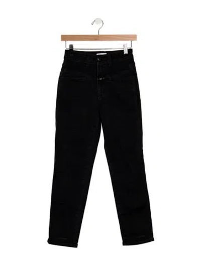 Pre-owned Closed High-rise Straight Leg Jeans In Black