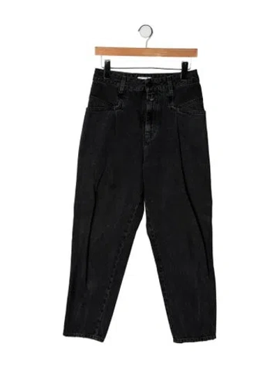Pre-owned Closed High-rise Straight Leg Jeans In Black