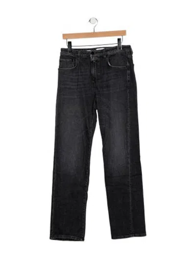 Pre-owned Closed High-rise Straight Leg Jeans In Black