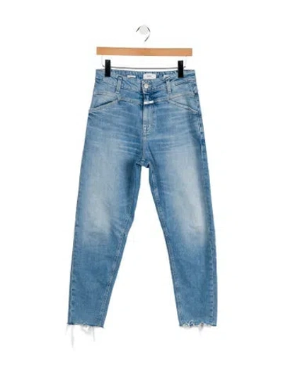 Pre-owned Closed High-rise Straight Leg Jeans In Blue