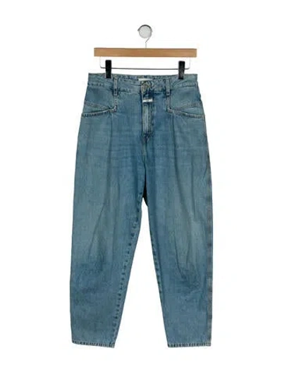 Pre-owned Closed High-rise Straight Leg Jeans In Blue