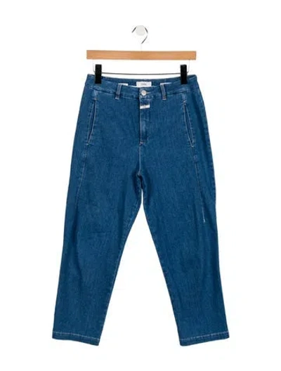 Pre-owned Closed High-rise Straight Leg Jeans In Blue