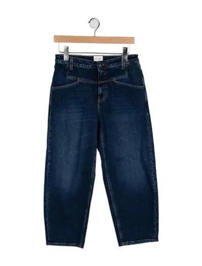 Pre-owned Closed High-rise Straight Leg Jeans In Blue