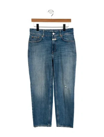 Pre-owned Closed High-rise Straight Leg Jeans In Blue