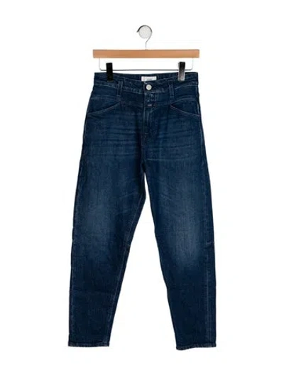 Pre-owned Closed High-rise Straight Leg Jeans In Blue
