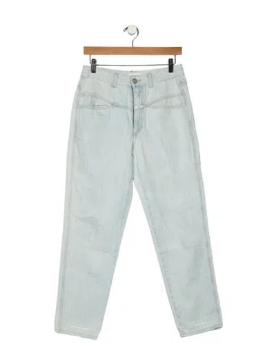 Pre-owned Closed High-rise Straight Leg Jeans In Blue