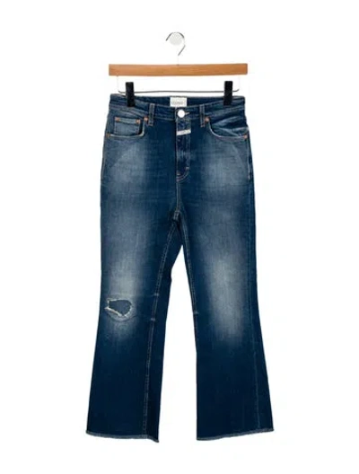Pre-owned Closed High-rise Straight Leg Jeans In Blue