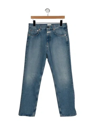 Pre-owned Closed High-rise Straight Leg Jeans In Blue