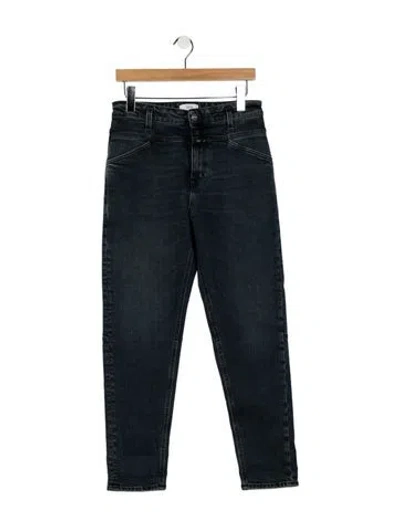 Pre-owned Closed High-rise Straight Leg Jeans In Blue