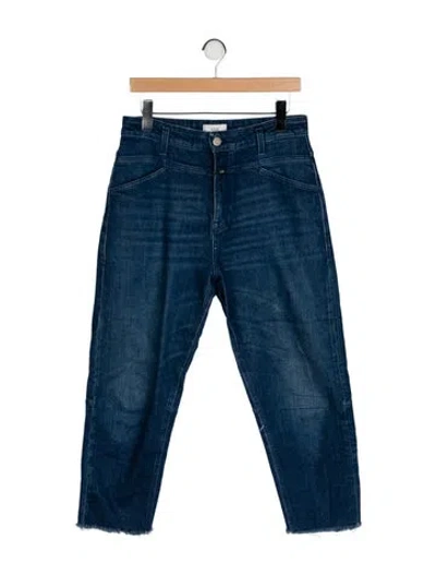 Pre-owned Closed High-rise Straight Leg Jeans In Blue